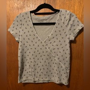 American Eagle Sage Green Crop Top